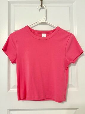 Fitted Pink Short-Sleeve Baby T-Shirt